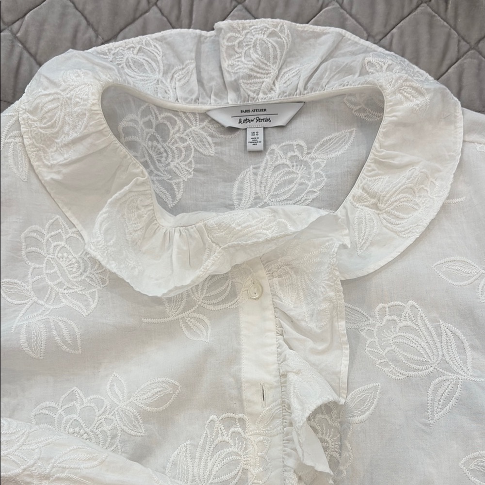 A New Day White Embroidered Blouse